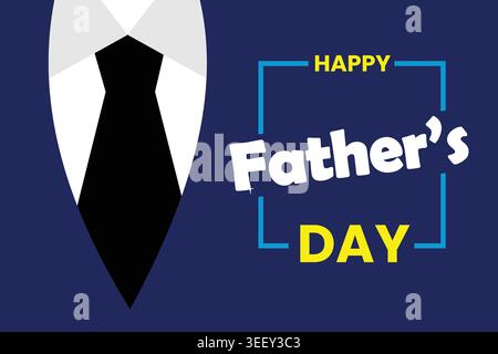 Creative Fathers Day design with suit and tie illustration, perfect for modern greeting cards and celebration content. Stock Vector