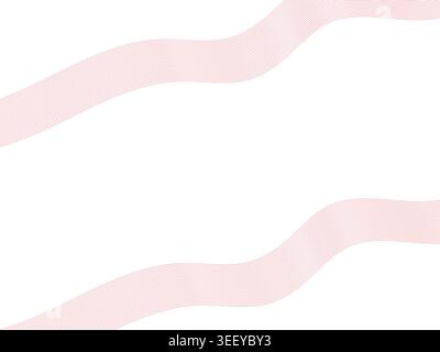 Soft pink wavy lines, delicate pastel abstract background, gentle flowing ribbon design, elegant decorative element for branding and web. Stock Vector
