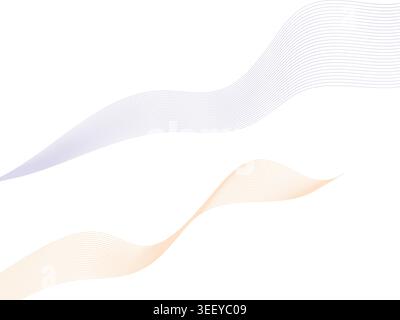 Abstract flowing wave lines, elegant digital graphic design element, modern smooth curve vector illustration, dynamic background for technology Stock Vector