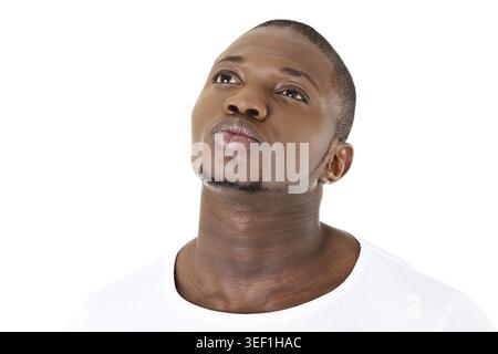 Man thinking about a problem Stock Photo