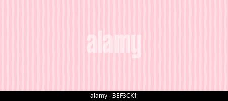 Watercolor baby stripe pattern seamless with soft pink vertical stripes on light background. Baby watercolor stripe pattern in pastel tones for Stock Vector
