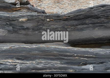 Detail of Metamorphic Rock - close up Stock Photo