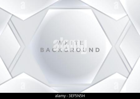 white color hexagen background design Stock Vector