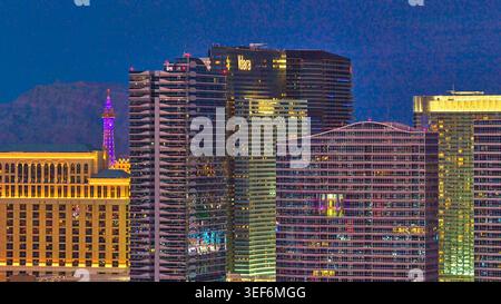 Aerial night view of the high-rise skyline along the Chao Phraya River ...
