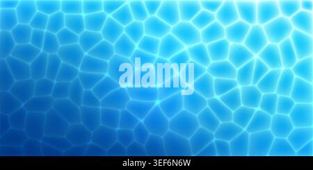 Swimming pool top view, summer sea water surface of wavy ocean bg. Vector white ripples and realistic shadow in beach view design. Deep sun rays in Stock Vector