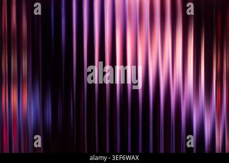 Abstract vertical purple and pink corrugated glass light effect background Stock Photo