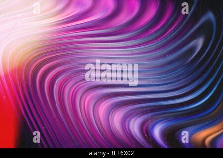 Vivid purple and blue liquid gradient flow with retro noisy texture Stock Photo