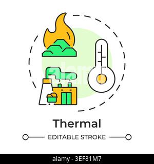 Thermal multi color concept icon Stock Vector
