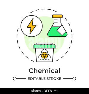 Chemical multi color concept icon Stock Vector