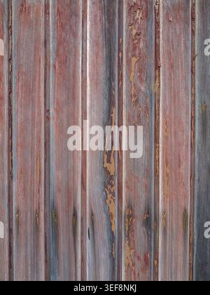 Red painted old wooden wall. Red background Stock Photo