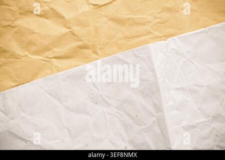 Wrinkled or crumpled paper as background texture Stock Photo