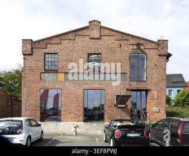 Former Speicher 1 at Kappeln Harbour, now used as an office building, Kappeln, Schleswig-Holstein, Germany Stock Photo
