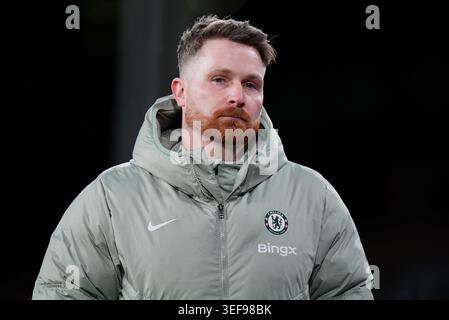 File photo dated 07/01/26 of Calum McFarlane. The FA Cup final pits two managers at the opposite ends of the experience spectrum against each other this weekend as Pep Guardiola’s Manchester City take on the Calum McFarlane-led Chelsea. Issue date: Thursday May 14, 2026. Stock Photo