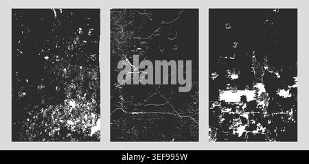 Distressed Texture Panel Set Stock Vector