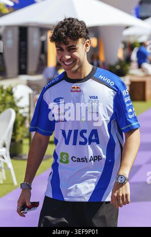 MELBOURNE, AUSTRALIA - MARCH 05 2026: Arvid Lindblad of Great Britain and Visa Cash App Racing Bulls F1 Team before the 2026 Australian Grand Prix at Stock Photo