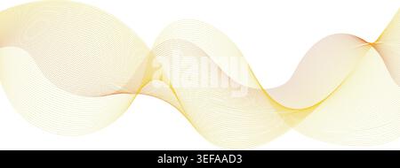 Luxury Golden Abstract Wave Background for Premium Business Presentation Design Stock Vector