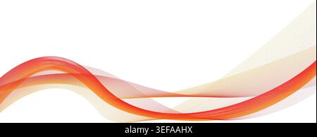Orange Flowing Abstract Mesh Background for Modern Presentation Branding Design Stock Vector