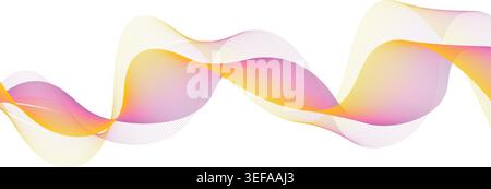 Colorful Gradient Abstract Wave Background for Vibrant Digital Branding Design Stock Vector