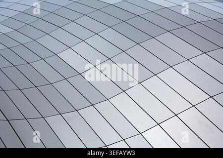 Curved silver gridlines ripple like a scientific field map, creating a calm abstract backdrop with natural geometry and motion. Stock Photo