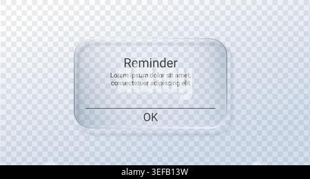 Button liquid frame with glass 3d ui and ux white transparent. Vector block light with design glossy bar and texture banner window. App label button Stock Vector