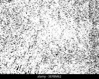 Black and white grunge noise texture background. Distressed monochrome grain overlay illustration. Stock Vector