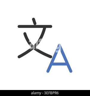 Language Translation Icon Editable Stroke Vector. Stock Vector