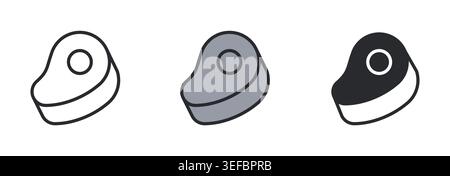 Meat Icon Set Outline Duotone and Filled Line Vector. Stock Vector
