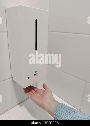 Automatic Touch Soap Dispenser Stock Photo
