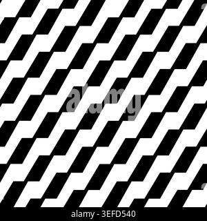 Zigzag line seamless pattern. Zig zag patterns. Background repeating stripe. Black lightning isolated on white backdrop. Repeated geometric patern Stock Vector
