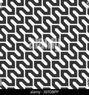 A seamless vector geometrical pattern. It features grey shapes arranged uniformly on a transparent backdrop. The repeating shapes create a bold visual impression. Stock Vector