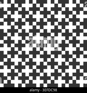 A seamless pattern made up of geometrical shapes. The pattern features grey elements laid out on a transparent background. It can be used in various creative projects. Stock Vector