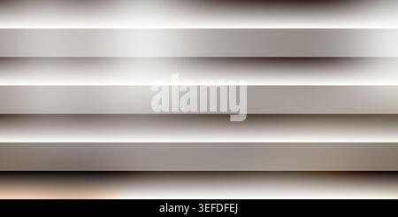 A sleek abstract background composed of horizontal stripes with smooth silver and grey gradients, providing a clean and professional look. Stock Photo
