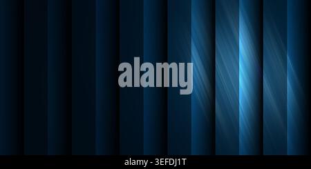 A dark, sophisticated abstract background with vertical panels and glowing light streaks, creating a high-tech and professional atmosphere. Stock Photo