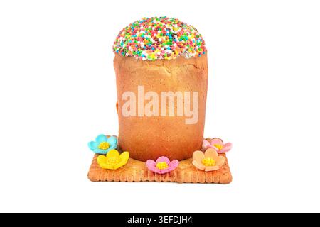 Easter cake isolated on white background. Stock Photo