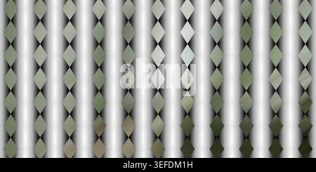 A repeating pattern of diamond shapes on a grey and white gradient background, with diamonds featuring muted green and olive hues. Stock Photo