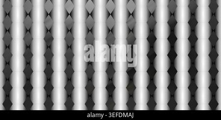 A sophisticated abstract background featuring a repeating pattern of dark grey and black diamond shapes over vertical gradient stripes. Stock Photo
