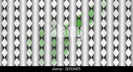 A seamless digital background featuring a repeating pattern of diamond shapes with a gradient effect and subtle green highlights. Stock Photo