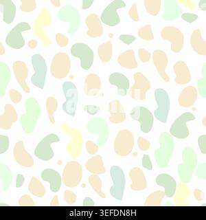 Seamless background with jagged circles and shapes Hand drawn. Not AI, vector illustration. Stock Vector