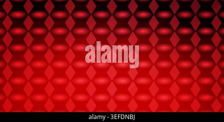 A vibrant red abstract background featuring a repeating pattern of glowing diamond shapes with a soft, gradient light effect. Stock Photo