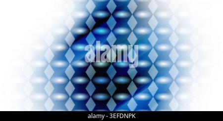 A dynamic blue abstract background with a repeating pattern of diamonds and glowing ovals, featuring a soft gradient and light effects. Stock Photo