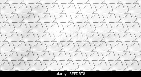 A seamless background pattern featuring a grid of white stars with soft, subtle shadows, creating a clean and minimalist aesthetic. Stock Photo