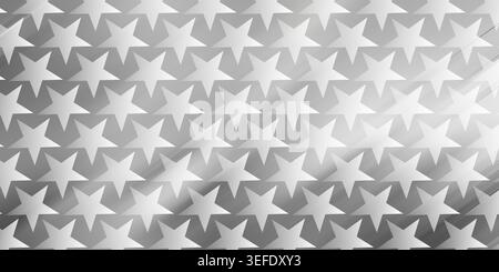 A sophisticated monochrome background featuring a repeating star pattern with subtle diagonal light rays and soft shadows, creating a 3D effect. Stock Photo