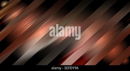 Abstract background featuring diagonal stripes in shades of copper and dark brown, with soft motion blur and subtle light reflections. Stock Photo