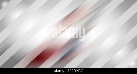 Abstract background featuring diagonal grey stripes with a soft, glowing red and grey light effect, creating a modern and dynamic composition. Stock Photo
