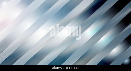 An elegant abstract background featuring diagonal grey and white stripes with soft light reflections and a subtle gradient effect. Stock Photo
