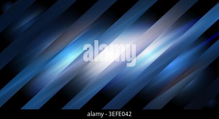 A professional abstract background featuring dark blue diagonal stripes and a soft, bright central light glow for a clean and modern aesthetic. Stock Photo