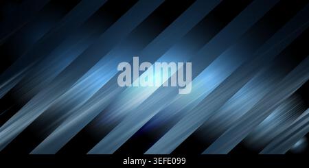 Modern abstract background featuring a pattern of dark blue and black diagonal stripes with bright blue light effects, creating a sense of motion and Stock Photo