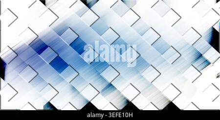 An abstract background design showcasing a diagonal woven pattern with overlapping rectangular blocks in shades of blue and white, creating a sense of Stock Photo