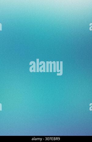 Gradient blue and teal color background displaying a grainy texture, subtle noise effect. Abstract blend of soft tones from light to dark Stock Photo