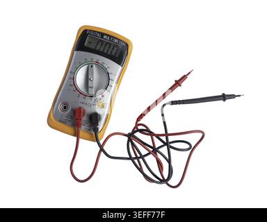A digital multimeter on a transparent background Stock Photo
